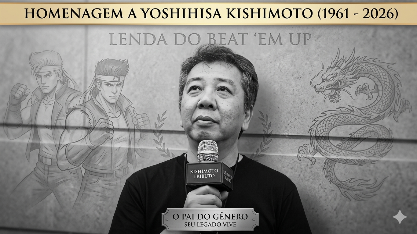 Yoshihisa Kishimoto (1961–2026), o visionário por trás de clássicos como Renegade e Double Dragon.
